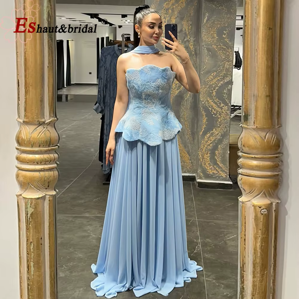 Robe de soirée élégante coupe trapèze pour femme