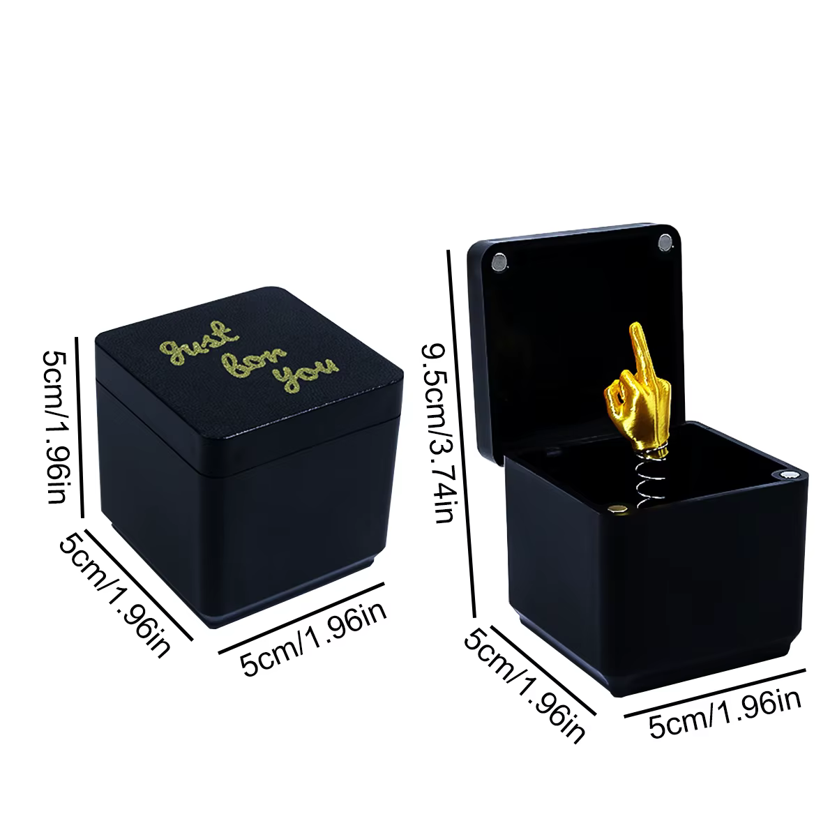 1 boîte cadeau pop-up en forme de doigt d'honneur