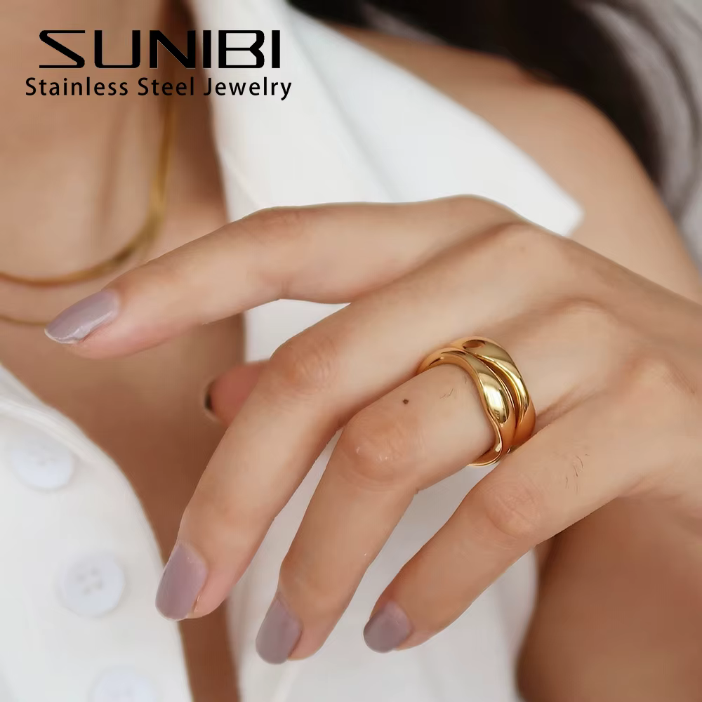 Bague en acier inoxydable pour femmes