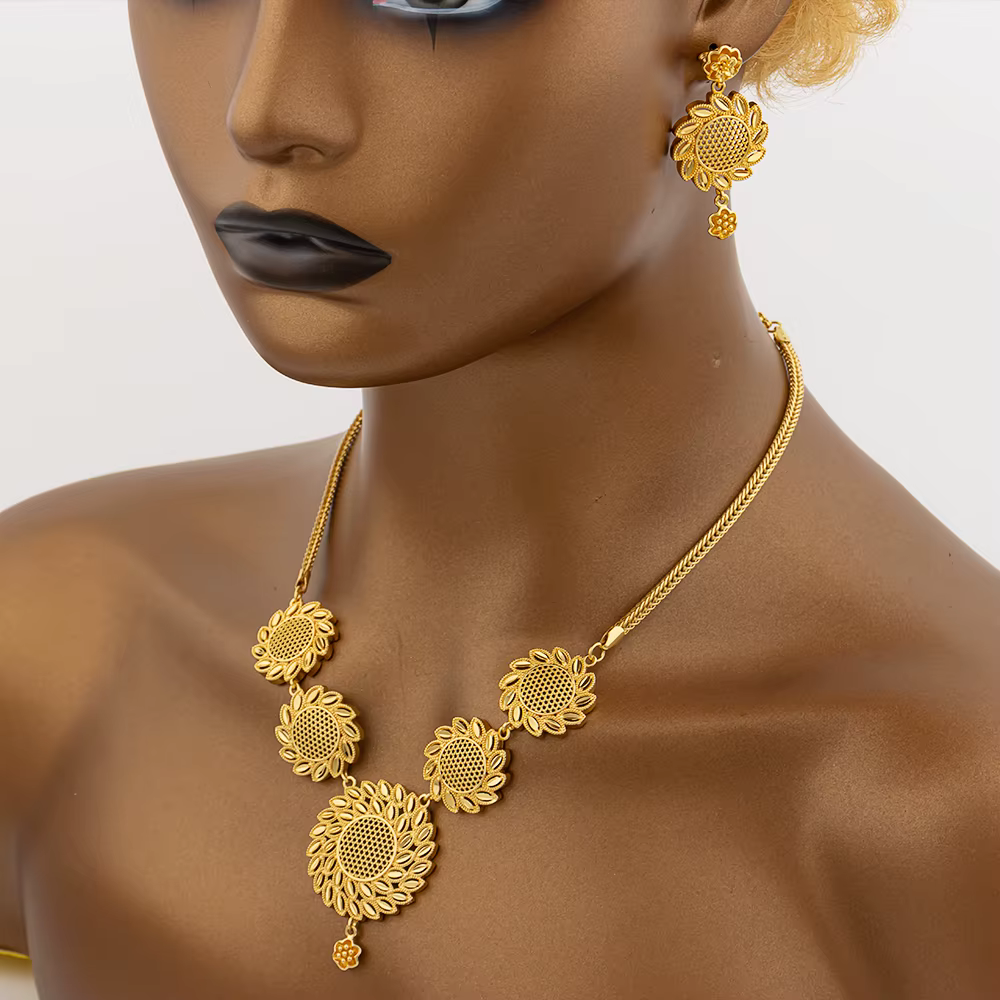 Ensemble de bijoux ronds pour femmes