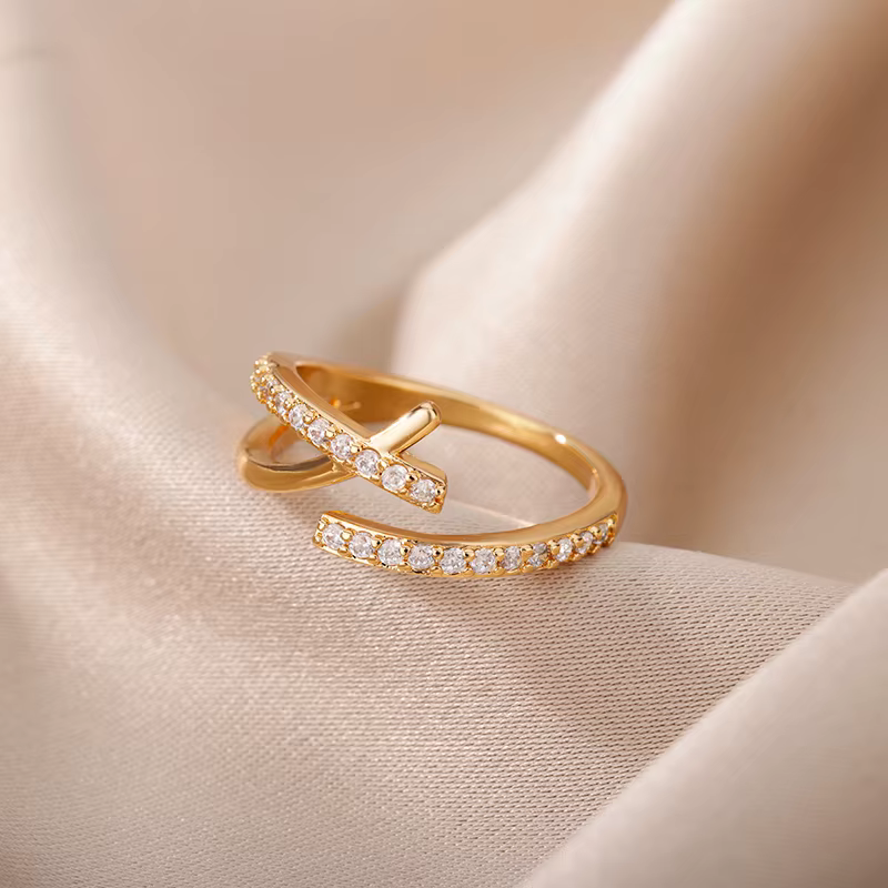 Bagues géométriques en Zircon pour femmes