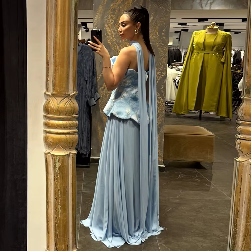 Robe de soirée élégante coupe trapèze pour femme