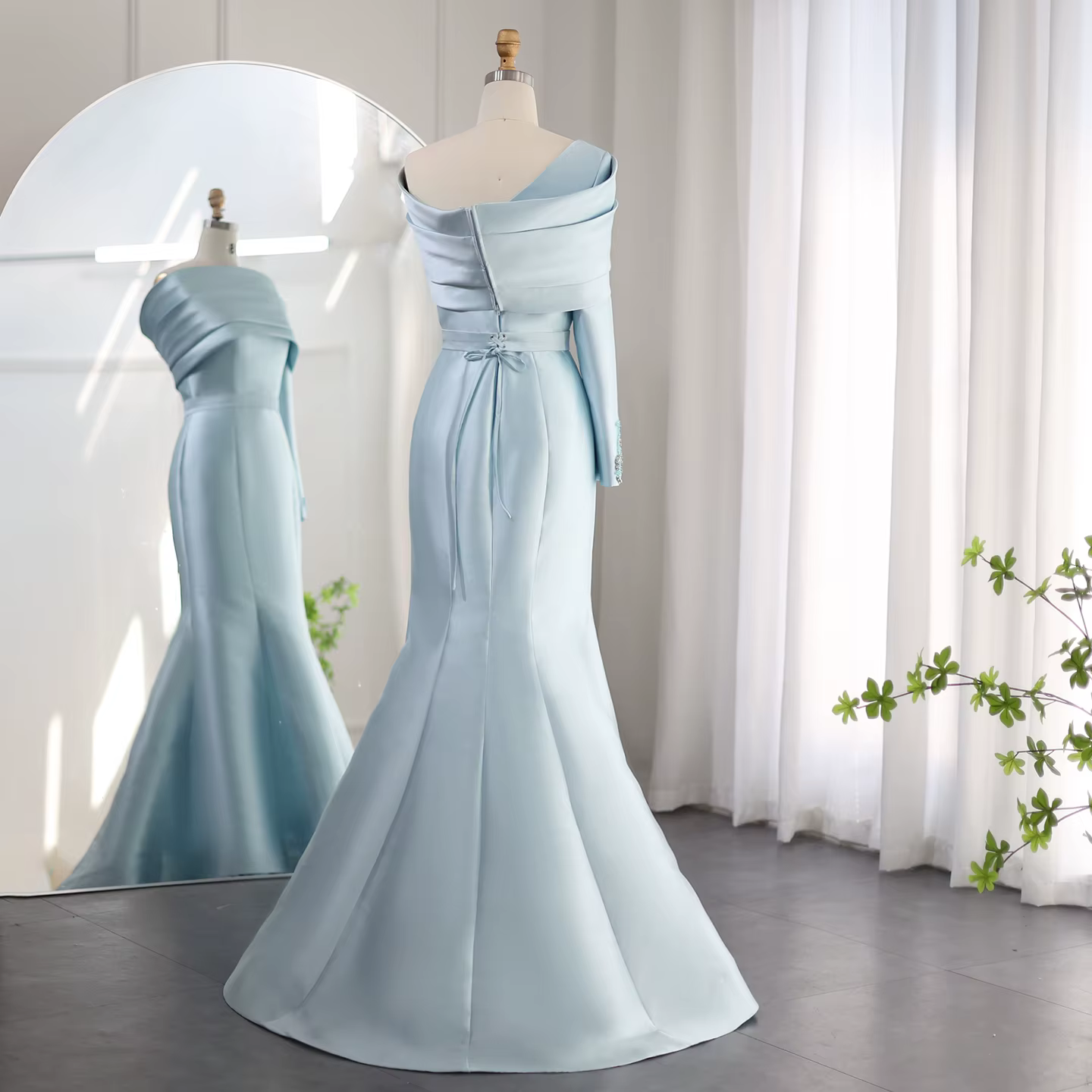 Sharon Said – robe de soirée de forme sirène jaune