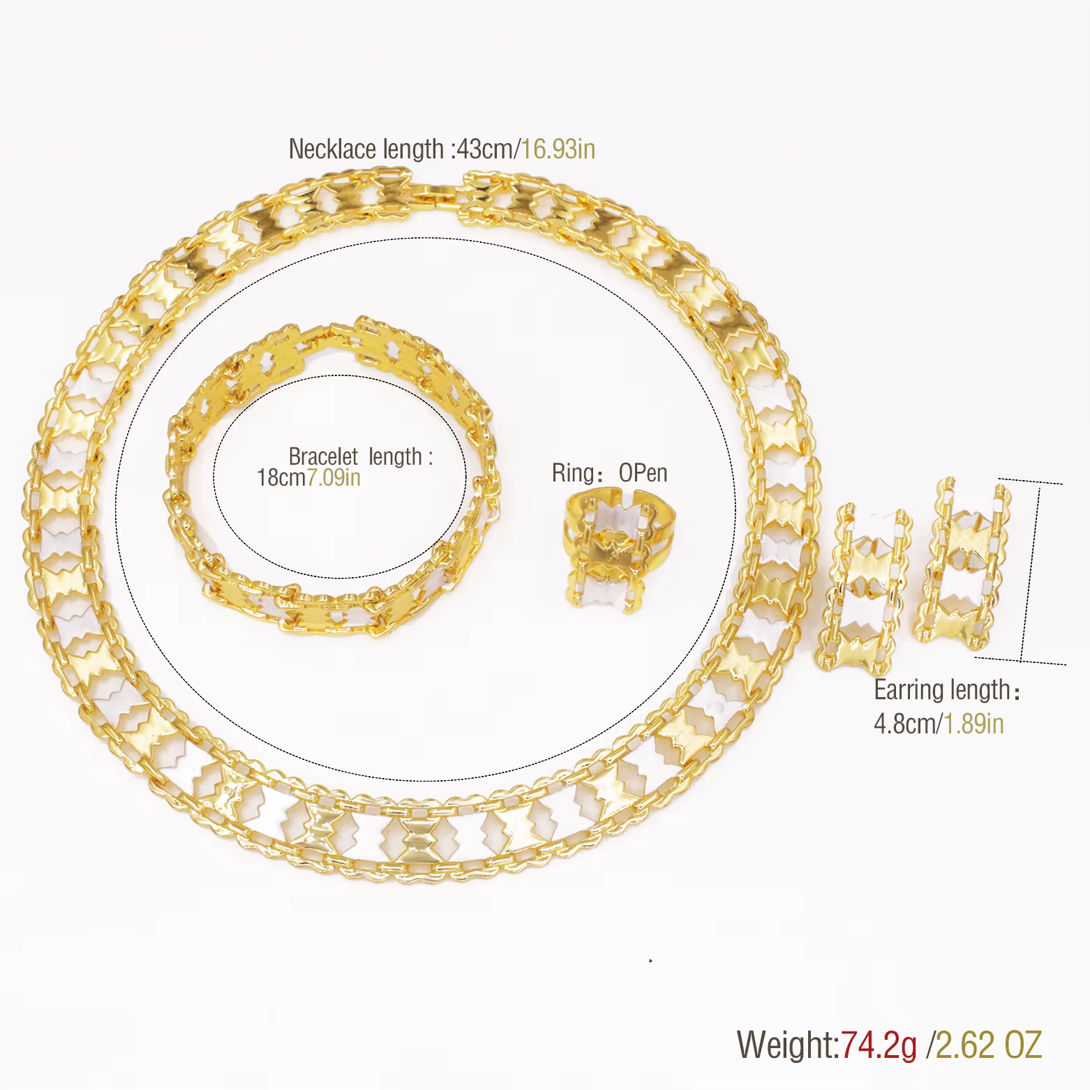 GZJPEI – ensemble de bijoux au Design italien ajouré