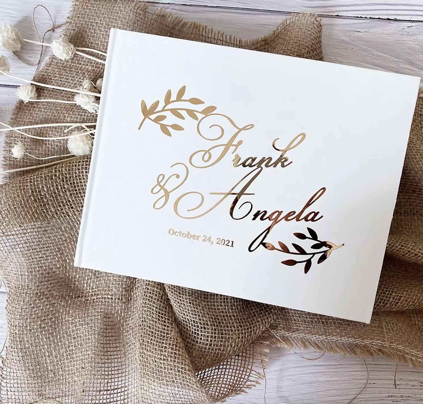Livre d'or de mariage personnalisé