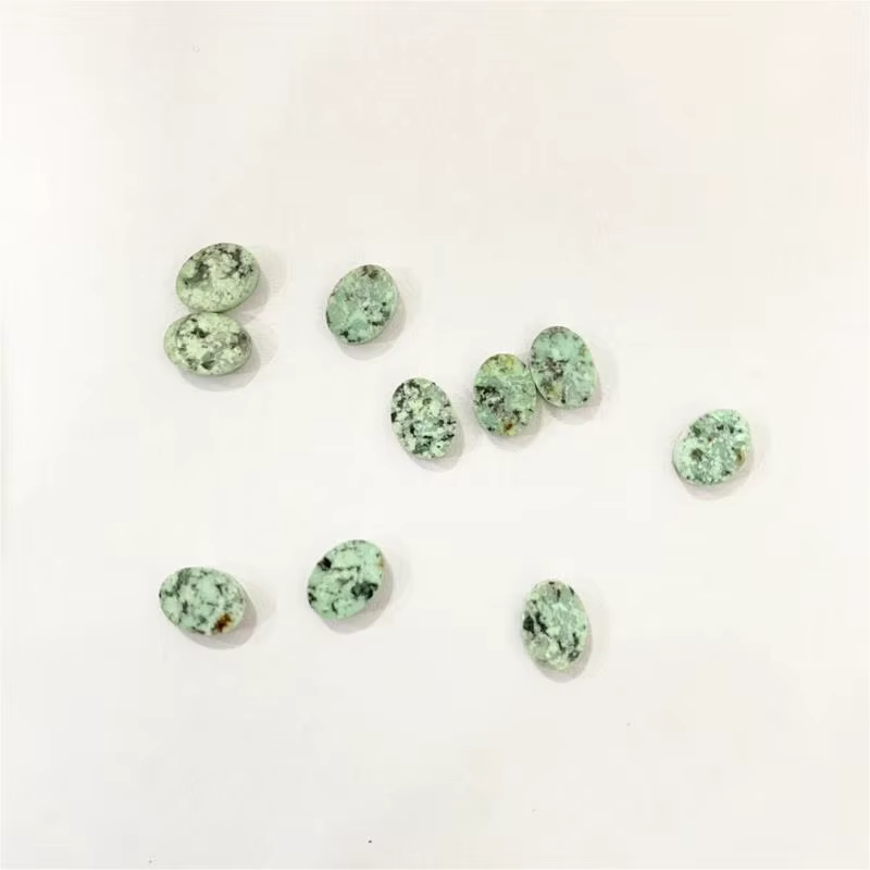 1 pièce de cabochon ovale plat en turquoise africaine 6x8/10x14mm