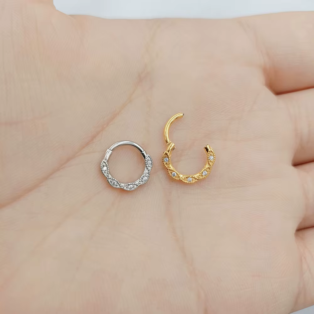 Anneaux de nez en acier chirurgical 316