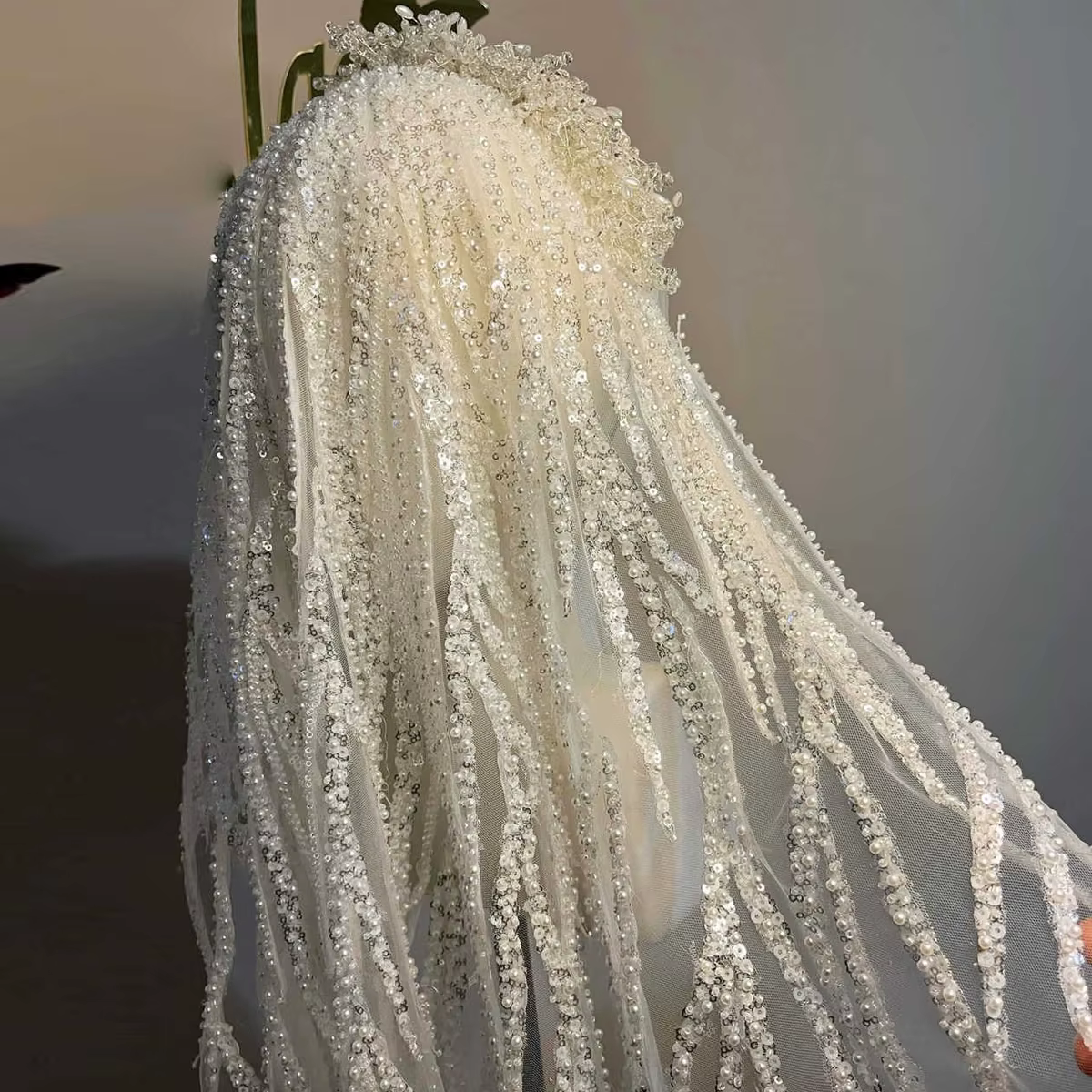 Voile de mariage de luxe blanc cathédrale voiles