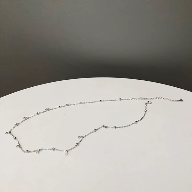 ANENJERY bijoux délicats disques de perles rondes collier ras du cou pour les femmes fête clavicule chaîne