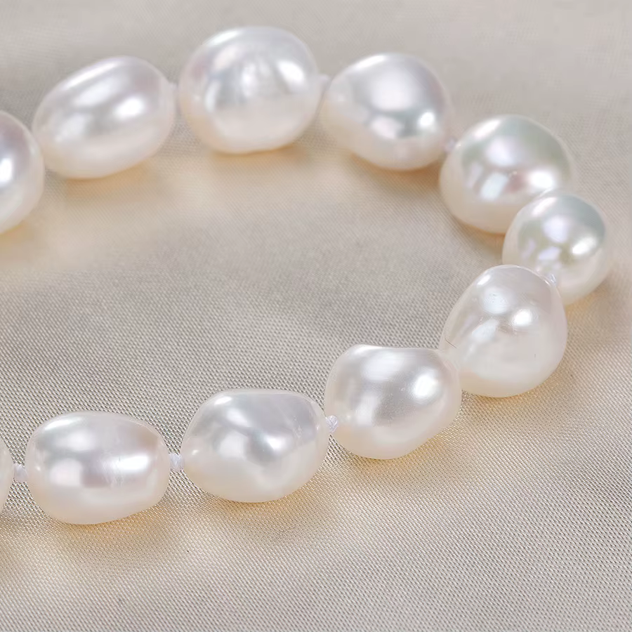 Dainashi-Ensemble bracelet et collier baroques en argent regardé 925 pour femme