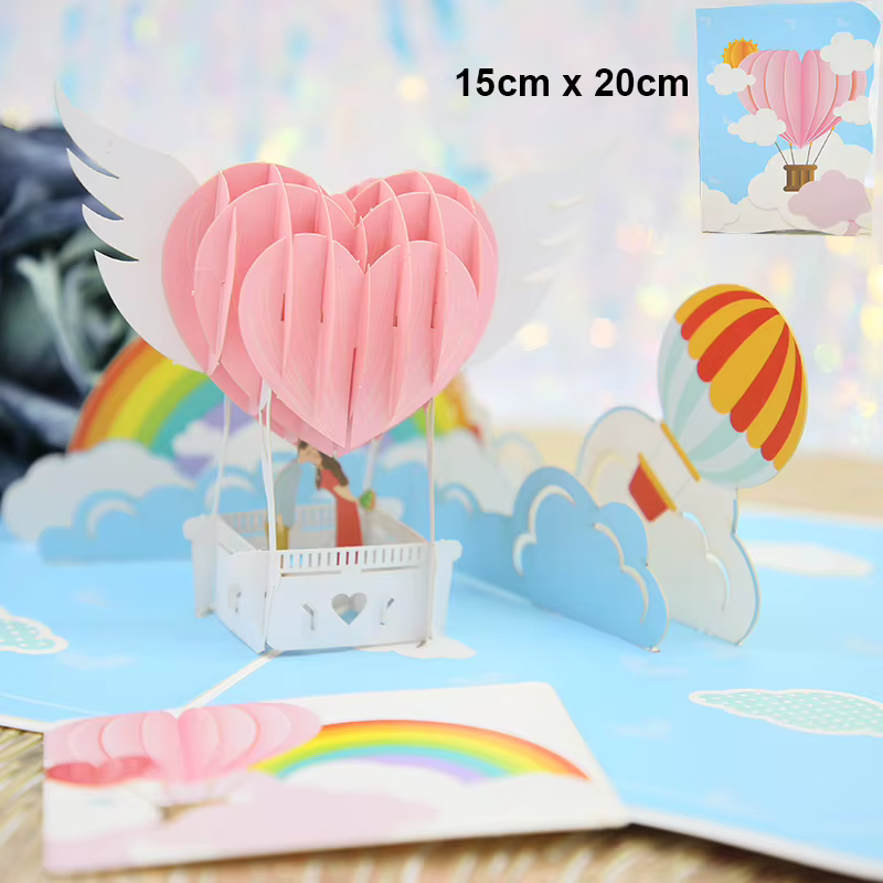 Carte 3D Pop-Up Adorable pour Femme