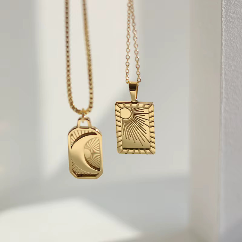 Amaiyllis-Collier minimaliste en or 18 carats pour les amoureux