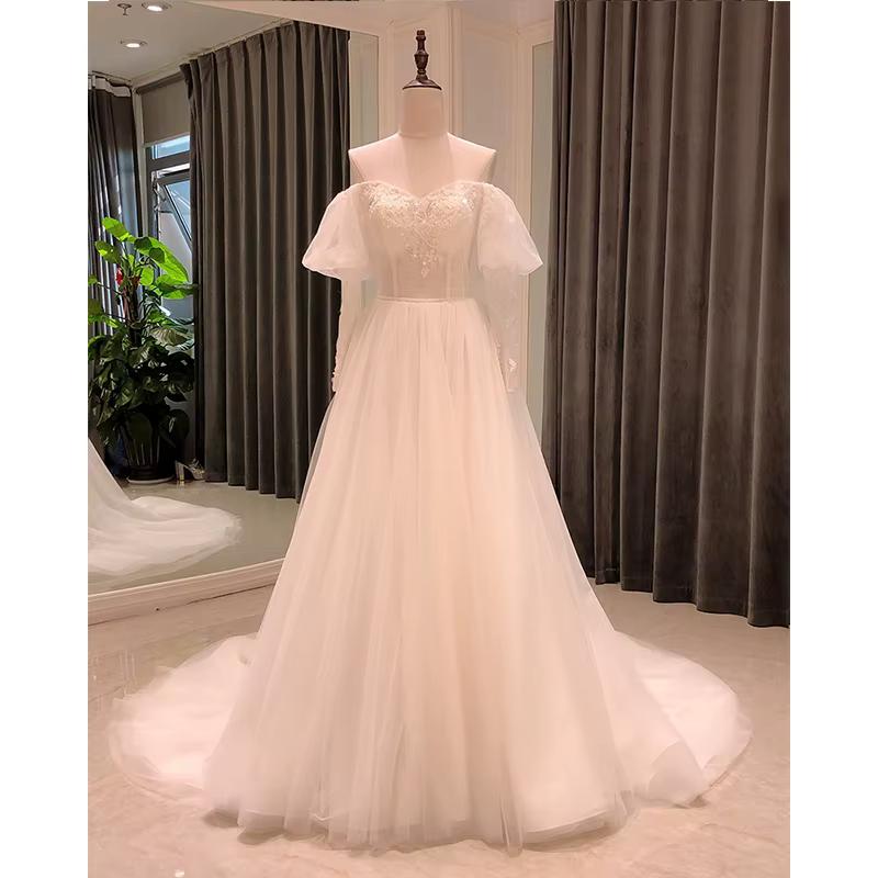 8174 personnalisé simple robe de mariée pour mariage civil plage boho robes