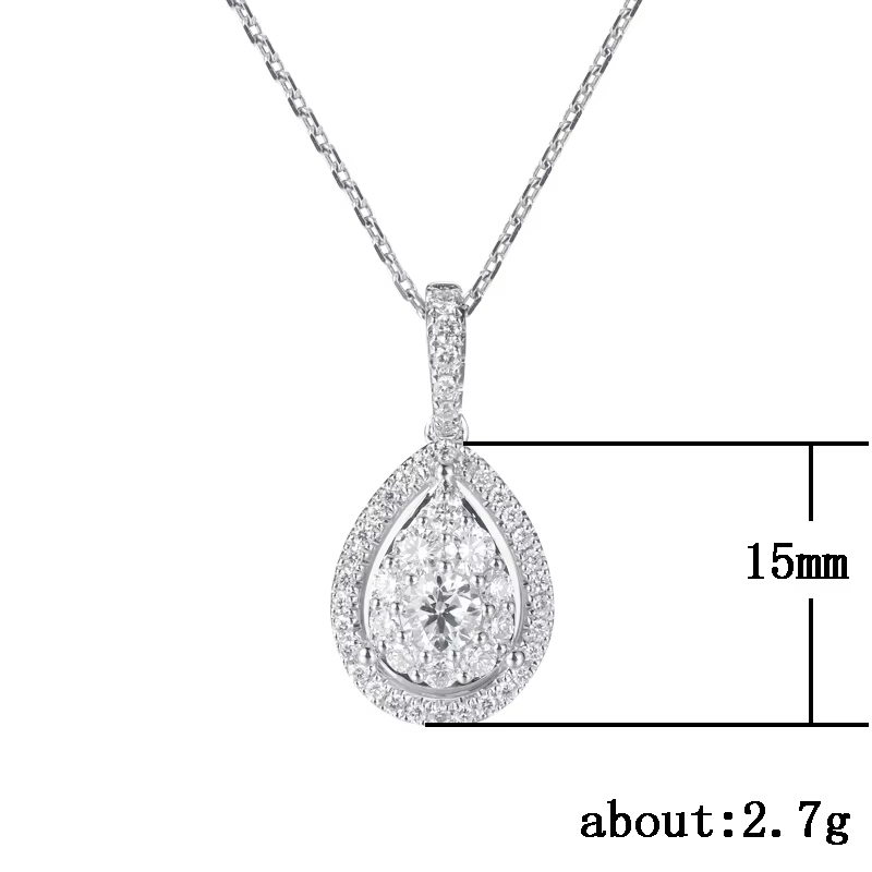 Huretailers-Collier pendentif goutte d'eau pour femme