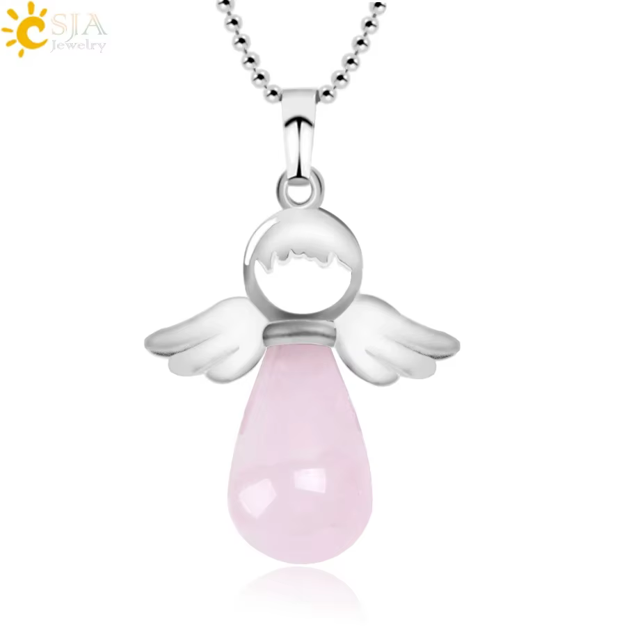 CSJA pendentif pierre naturelle