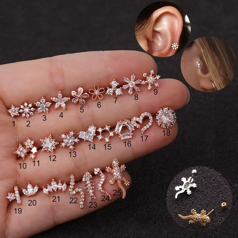 Boucle d'oreille Helix en acier inoxydable