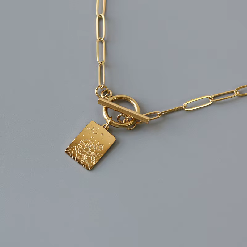 Amaiyllis-Collier en or 18 carats pour femme