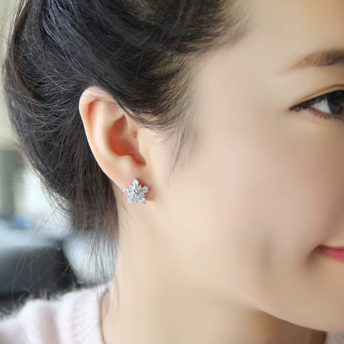Boucles d'oreilles de luxe en Zircon transparent pour femmes