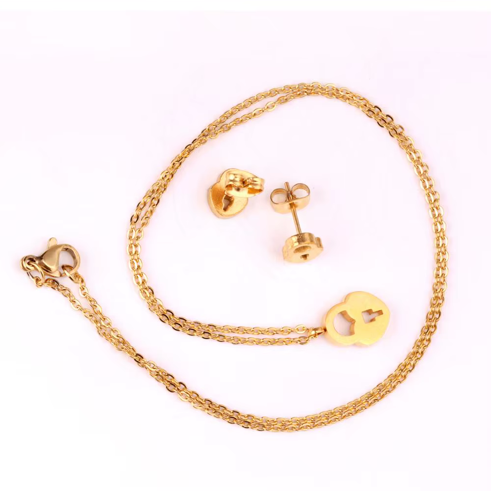 Ensemble Collier et Boucles d'Oreilles de Mariage