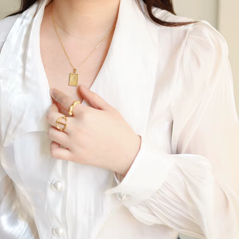 Amaiyllis-Collier minimaliste en or 18 carats pour les amoureux