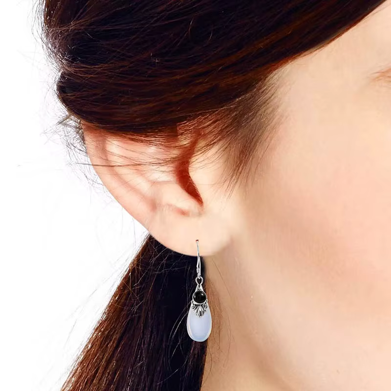 JoiasHome-Boucles d'Oreilles en Argent Sterling 100% 925 group pour Femme