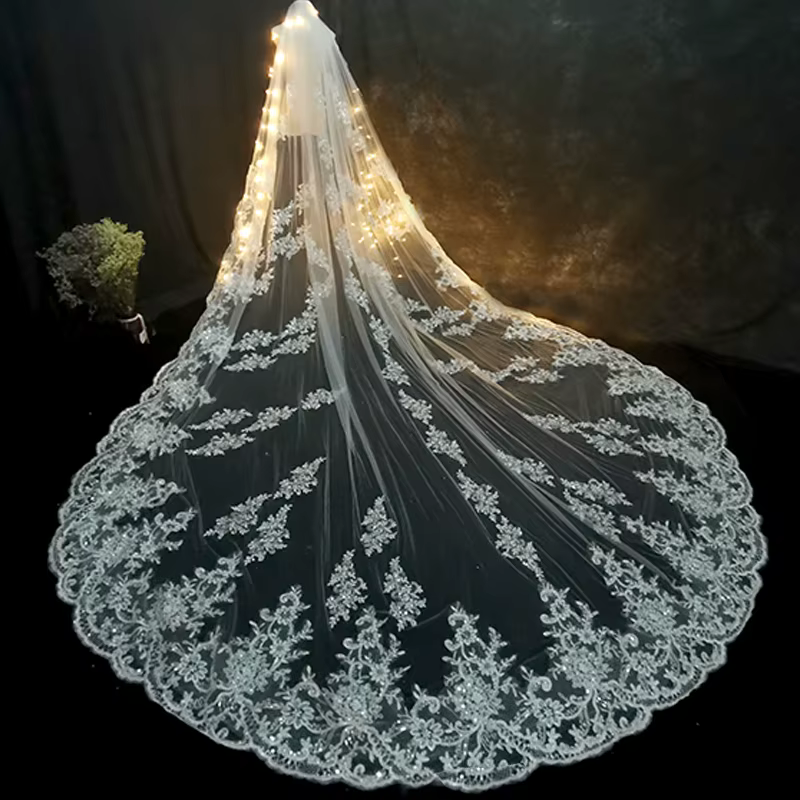 Voile de mariée Long de luxe
