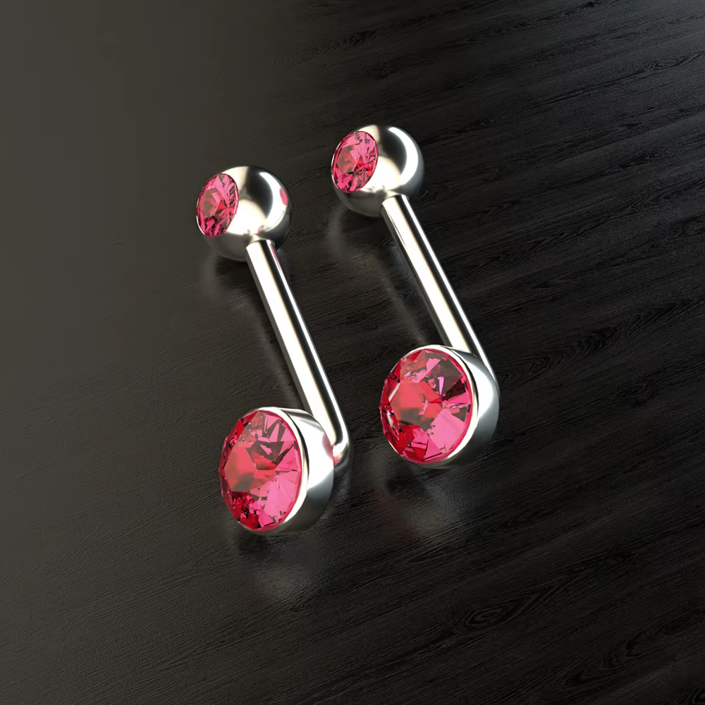1PC titane Christina capuche verticale Piercing rond lèvre ventre nombril anneaux Sexy brillant vagin génital VCH sourcil corps bijoux