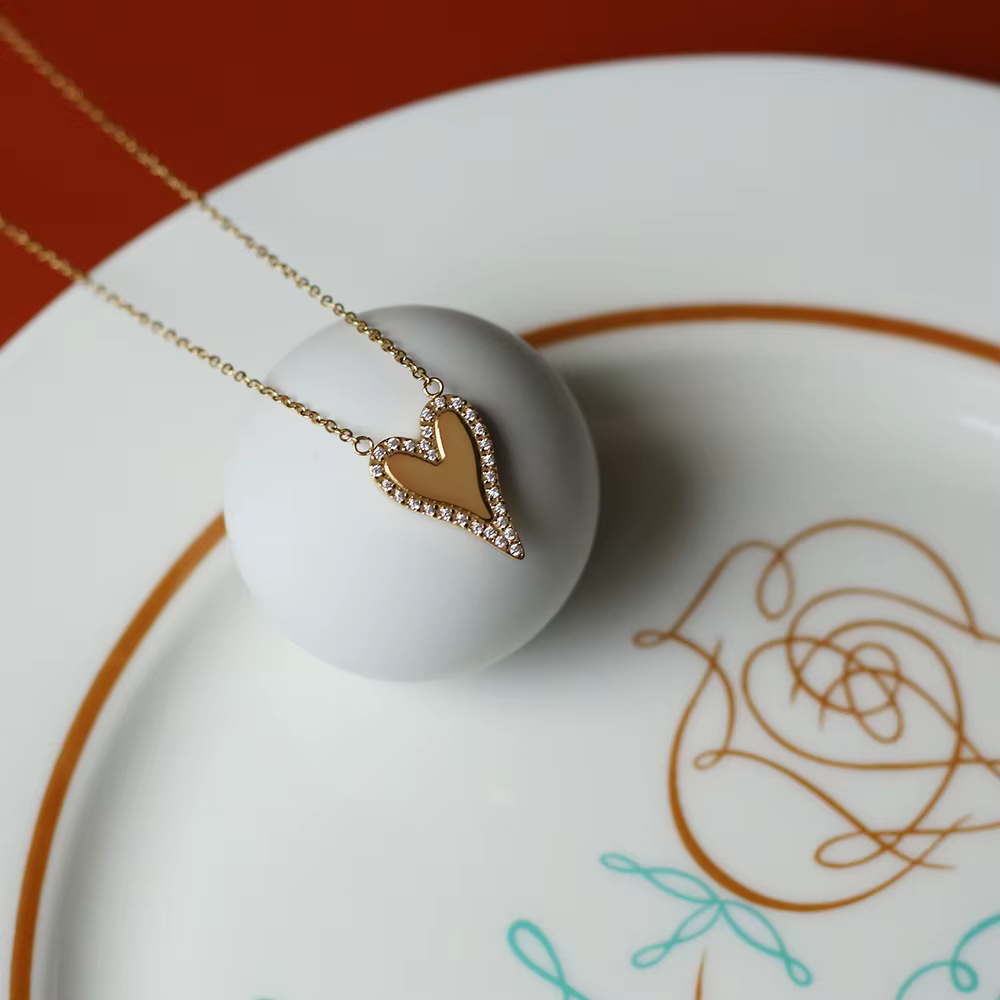 Amaiyllis-Collier Pendentif Coeur Or 18K