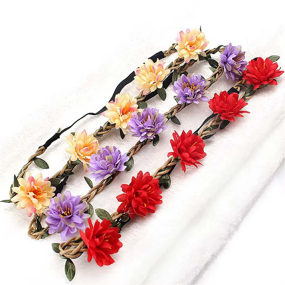 Bandeau de sauna à fleurs Boho pour femmes et filles