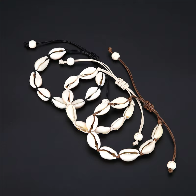 Bohème à la mode coquillage naturel Bracelet fait à la main femmes coquille
