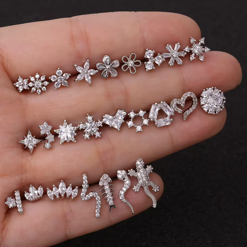 Boucle d'oreille Helix en acier inoxydable