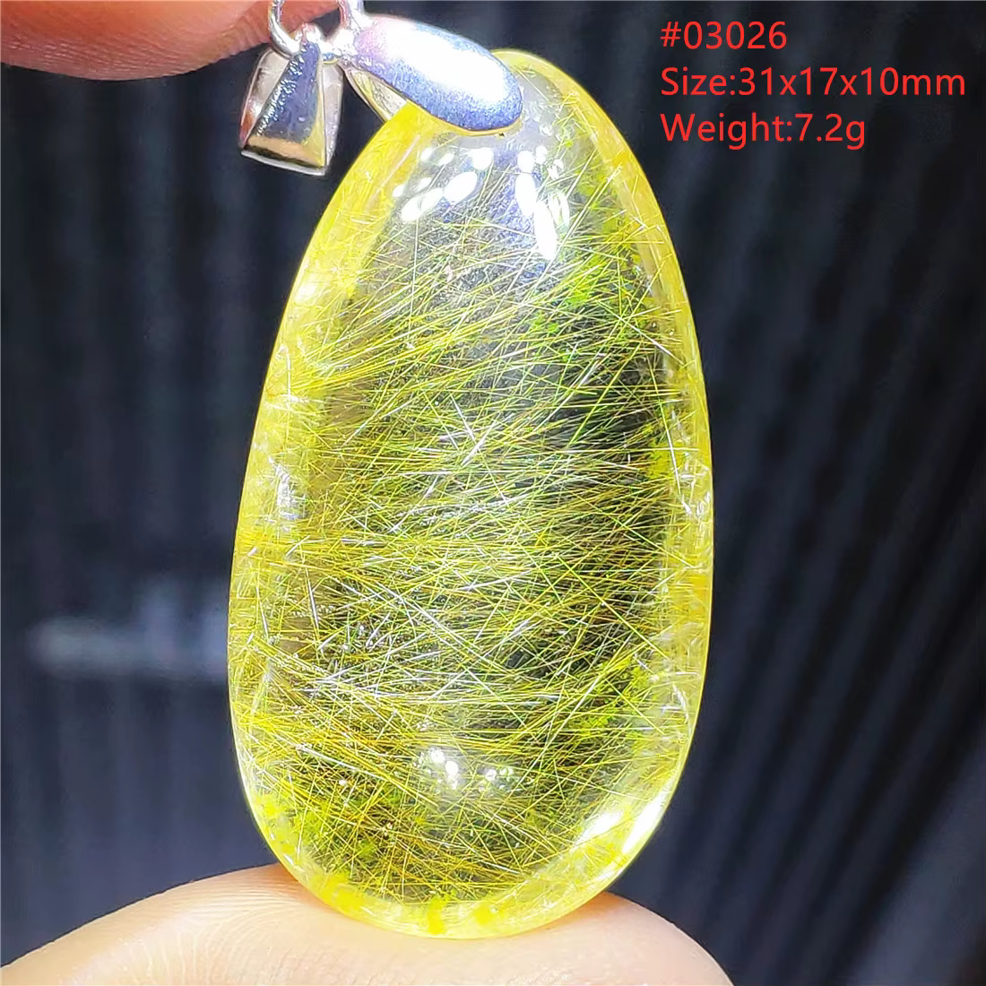 Collier en Quartz rutilé pour hommes et femmes