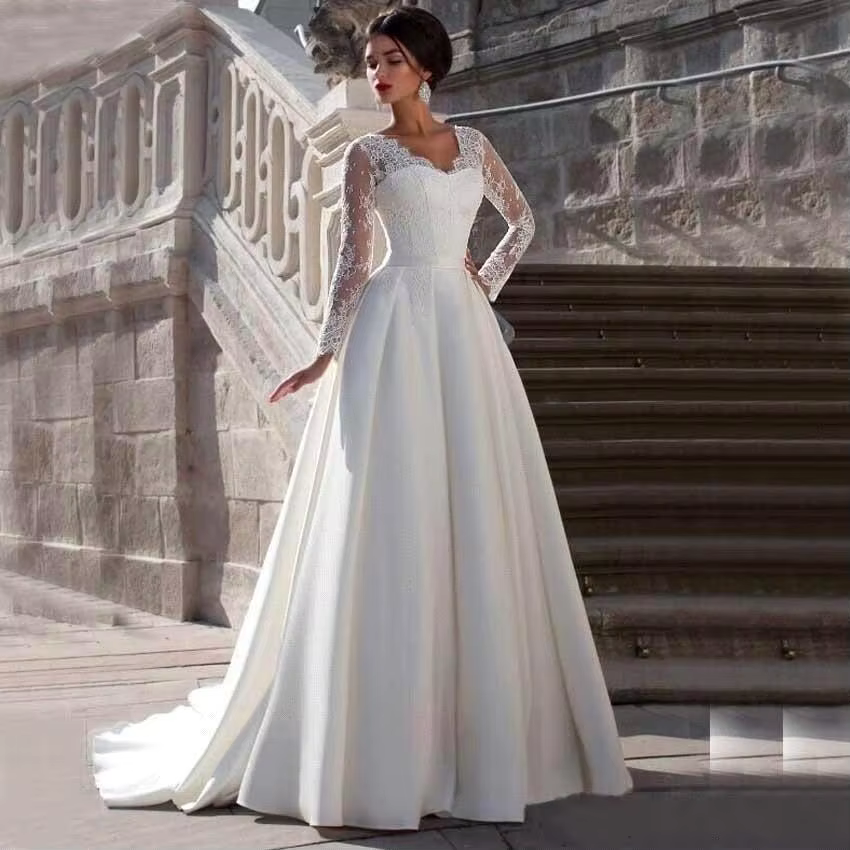 Robe de mariée en Satin pour femmes
