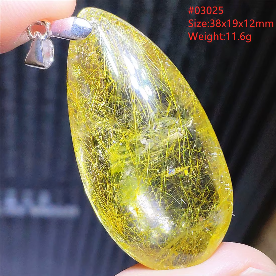 Collier en Quartz rutilé pour hommes et femmes