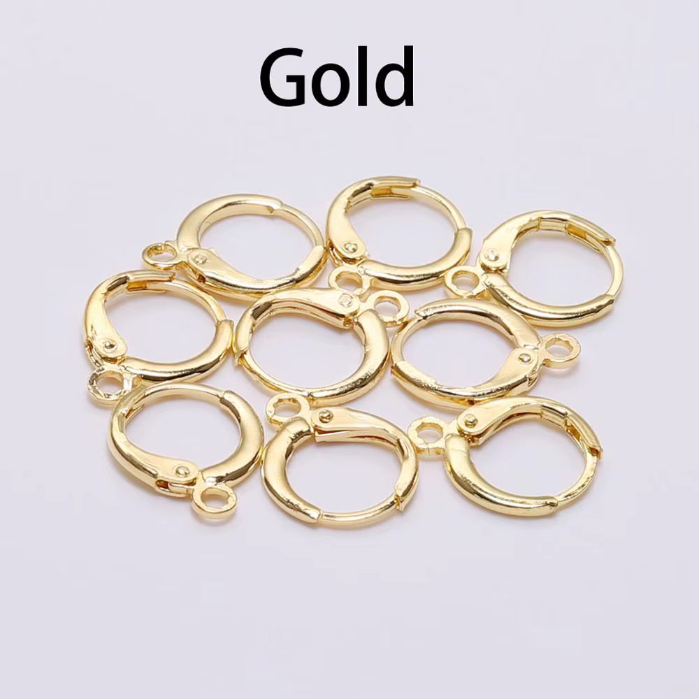 20 pièces/lot 14x12mm or France levier boucle d'oreille crochets paramètres de fil boucles d'oreilles de Base cerceaux pour la fabrication de bijoux trouver des fournitures
