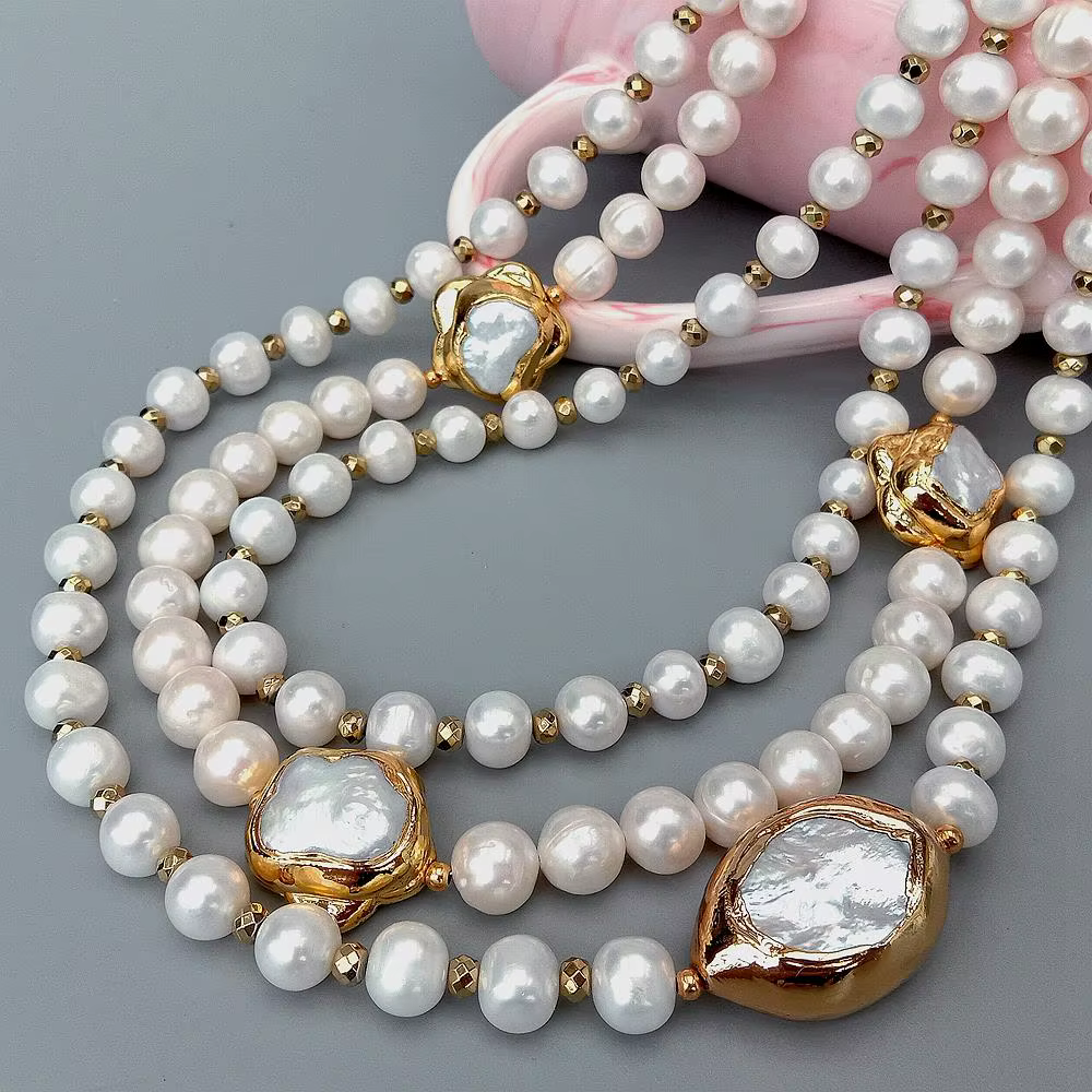 Y.YING – collier de perles d'eau douce blanches de culture