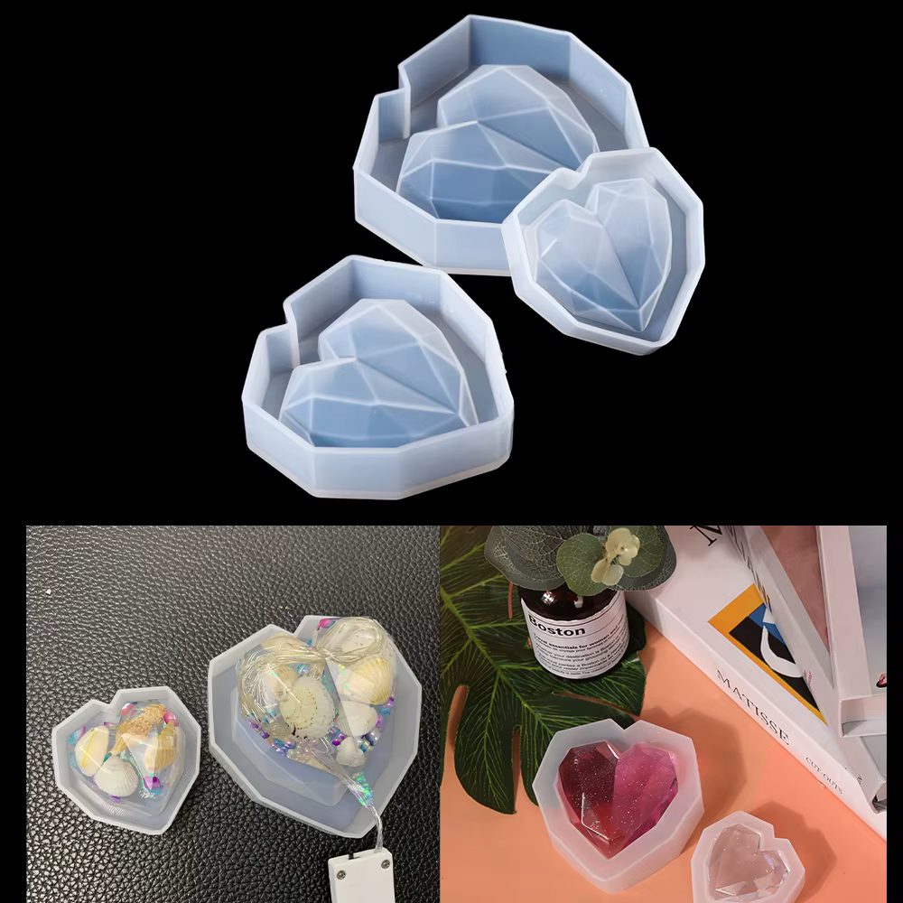 Moule en silicone 3D en forme de coeur