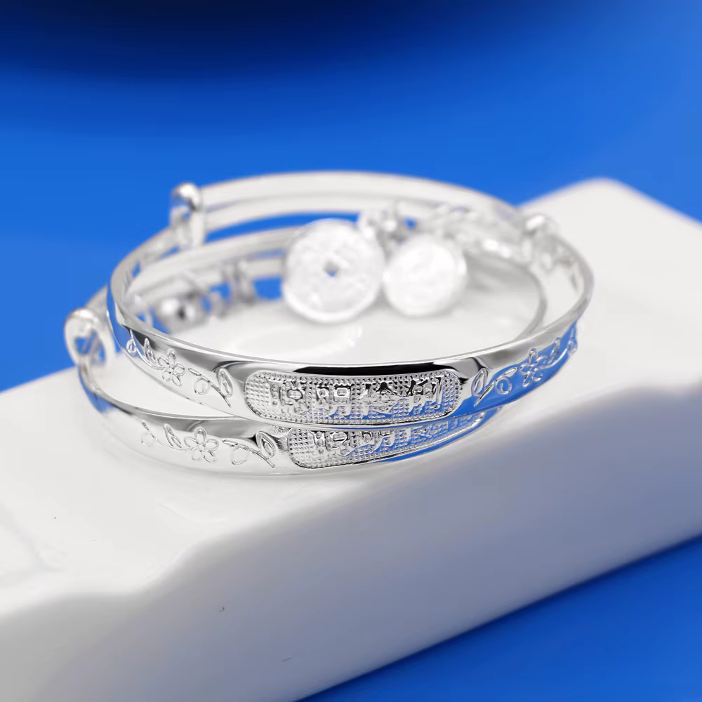 Bracelet de oral ille Vintage en Argent Massif Sterling 925