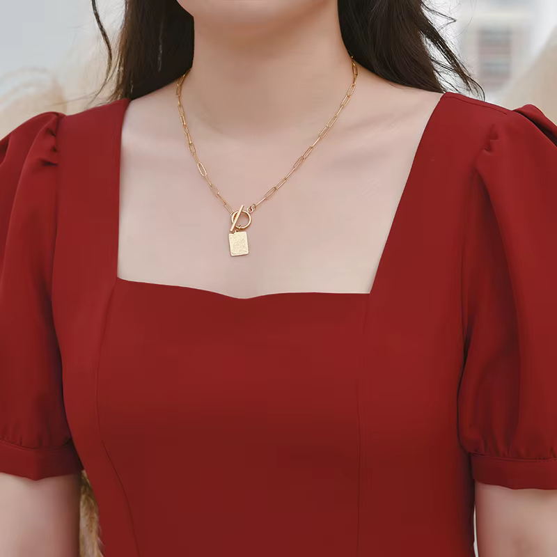 Amaiyllis-Collier en or 18 carats pour femme