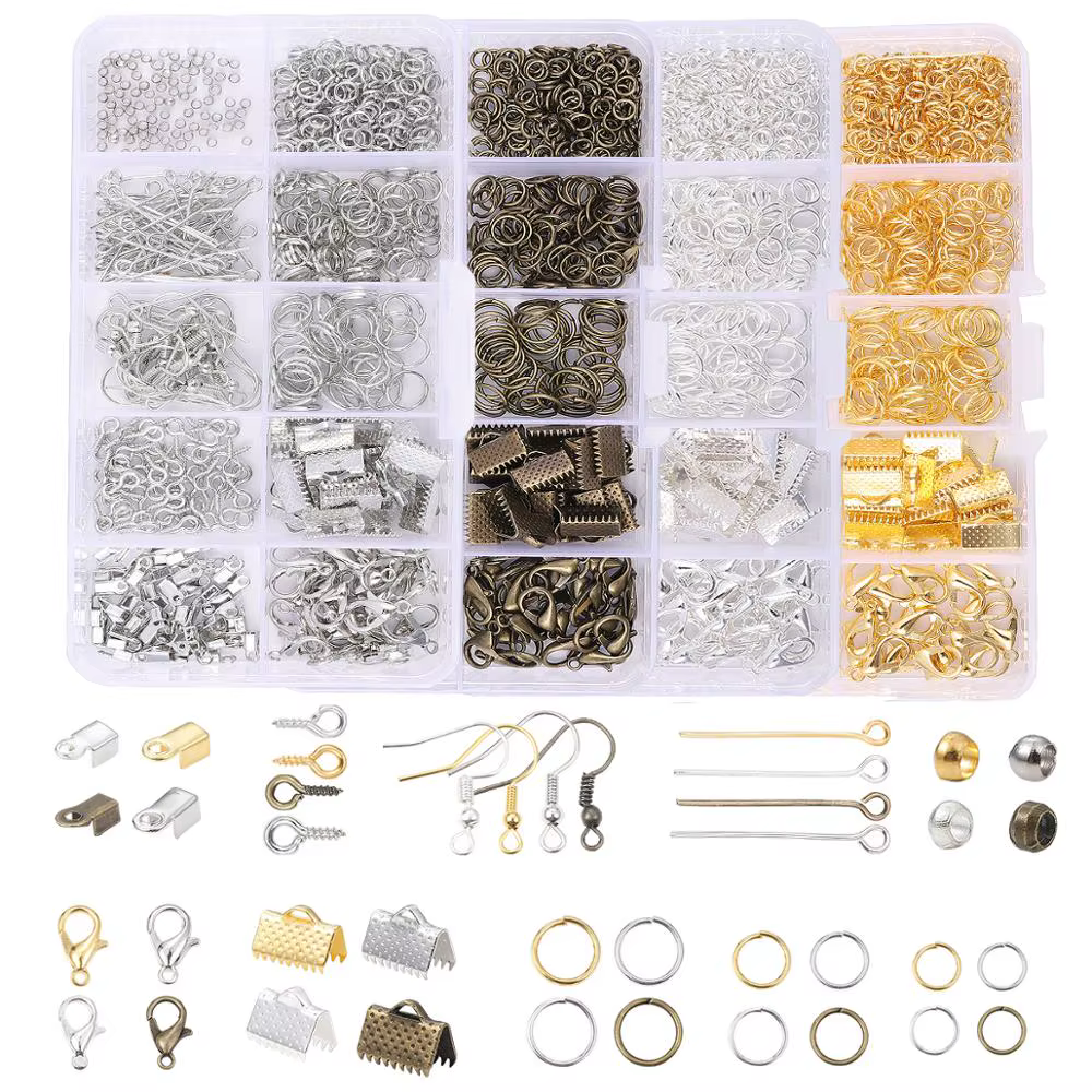 Kit d'accessoires en alliage pour fabrication de bijoux