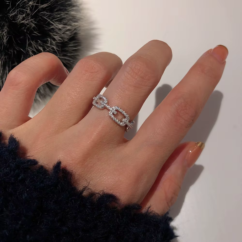 Bague de fiançailles en argent Sterling 925 pour femmes
