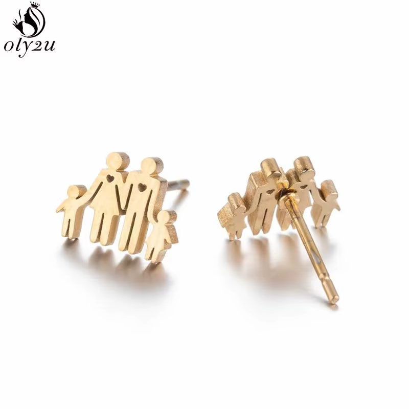 Petites boucles d'oreilles en acier inoxydable pour femmes