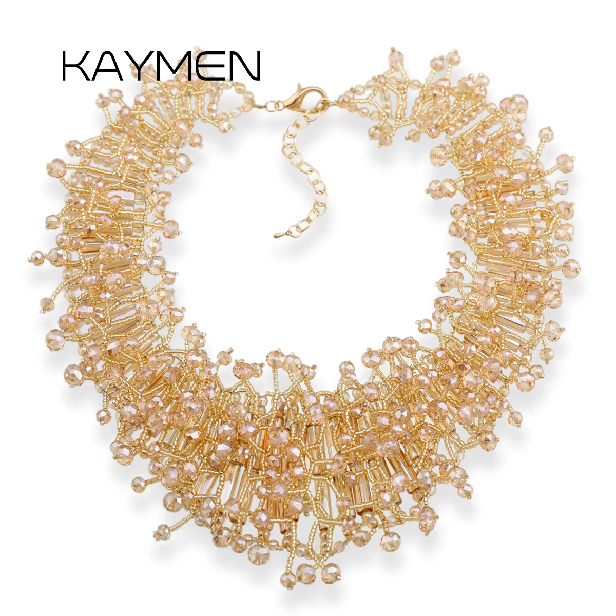 Ensemble de colliers de luxe en cristal