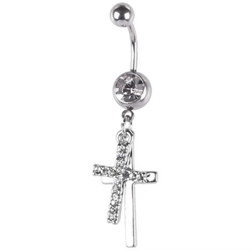 1PC cristal acier ventre Piercing nombril