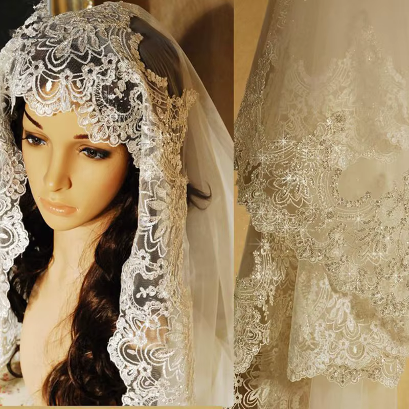 Veils De mariée cathédrale blanc/ivoire