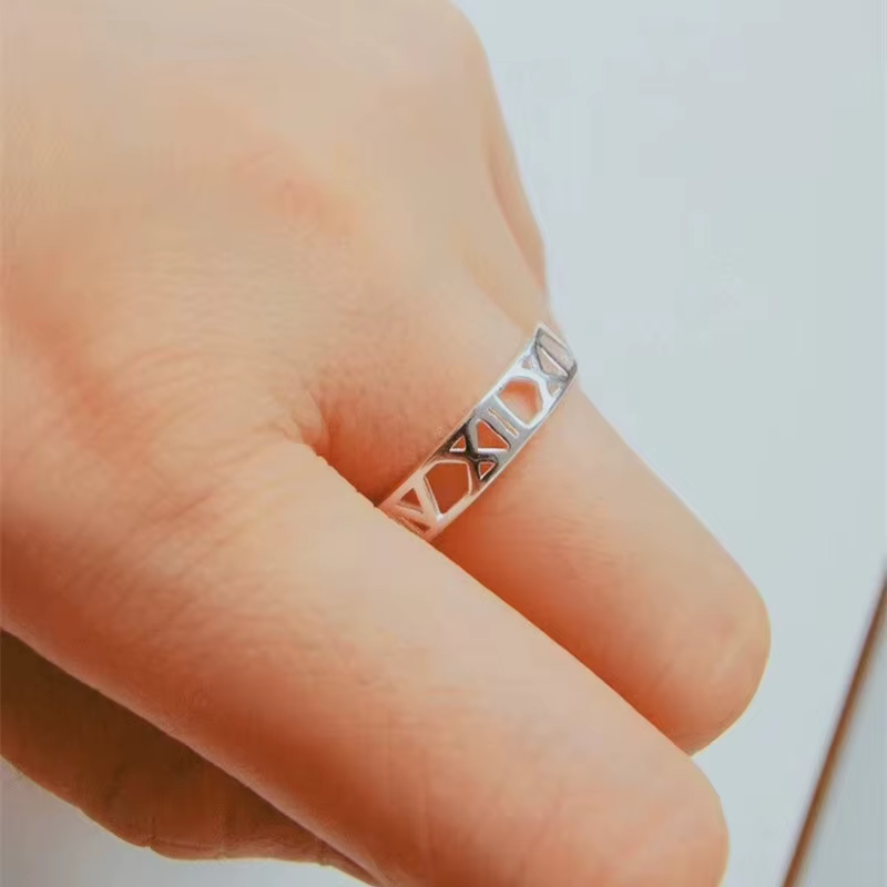 Buyee – bague en argent Sterling 925 avec chiffres romains