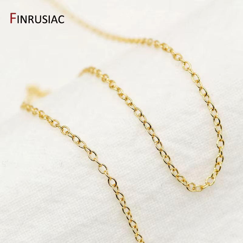 Chaîne fine plaquée or véritable 14K