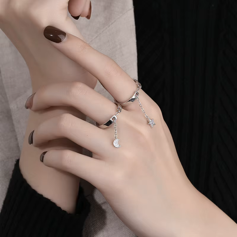 ANENJERY – bague ajustable couleur argent pour femmes