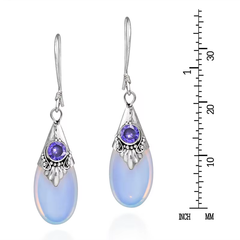 JoiasHome-Boucles d'Oreilles en Argent Sterling 100% 925 group pour Femme
