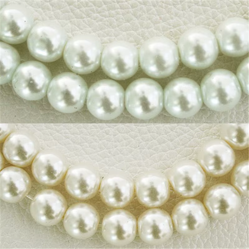 Perles blanches ivoire de 4 6 8 10mm